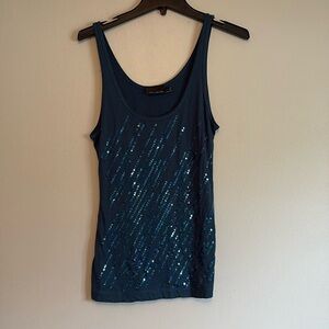 THE LIMITED Sequined tank top, blue, size medium